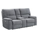 Homelegance Dickinson Power Reclining Fabric Loveseat 9413CC-2PWH IMAGE 2