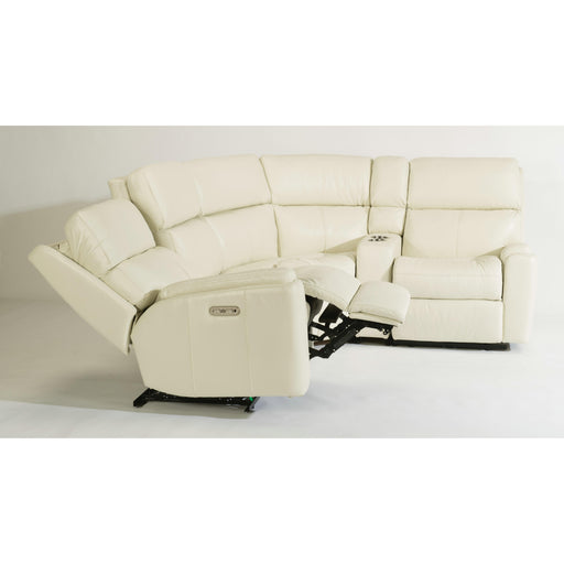 Flexsteel Rio Power Reclining Leather 4 pc Sectional 3904-57M-824-11/3904-58M-824-11/3904-72-824-11/3904-23-824-11 IMAGE 2