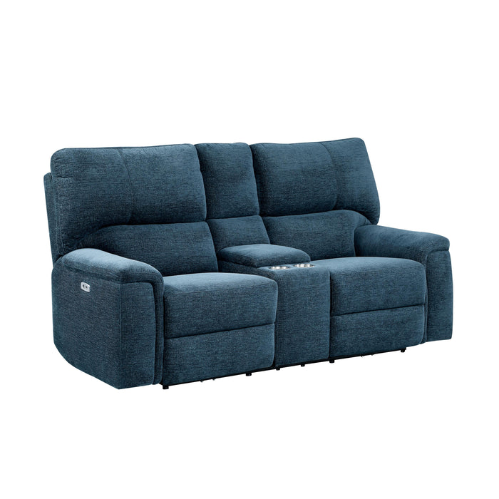 Homelegance Dickinson Power Reclining Fabric Loveseat 9413IN-2PWH IMAGE 2