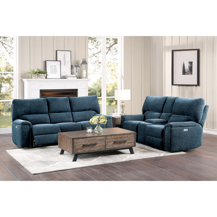 Homelegance Dickinson Power Reclining Fabric Loveseat 9413IN-2PWH IMAGE 5