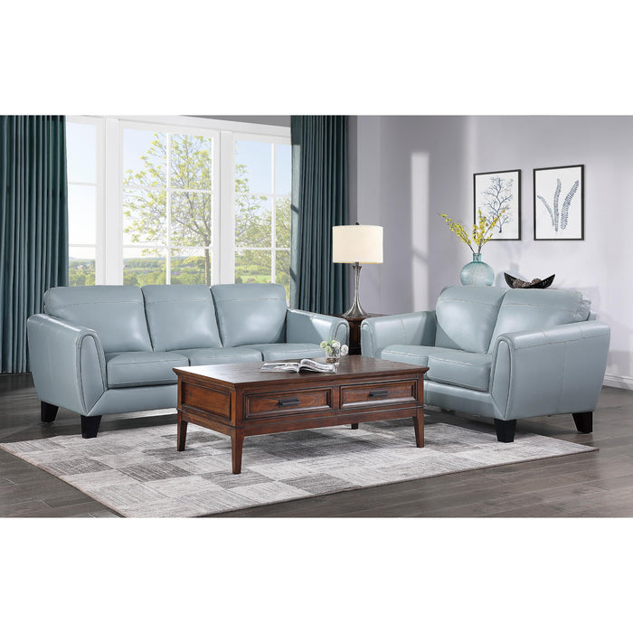 Homelegance Spivey Stationary Leather Loveseat 9460AQ-2 IMAGE 3