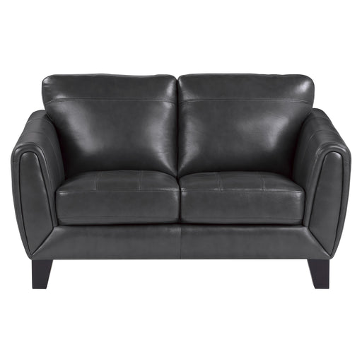 Homelegance Spivey Stationary Leather Loveseat 9460DG-2 IMAGE 1