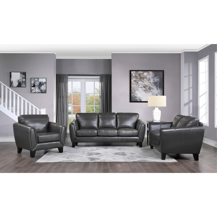 Homelegance Spivey Stationary Leather Sofa 9460DG-3 IMAGE 4