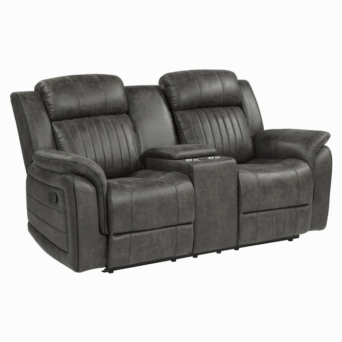 Homelegance Centeroak Reclining Fabric Loveseat 9479BRG-2 IMAGE 2