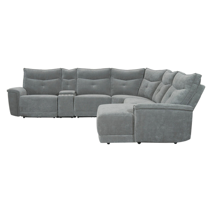 Homelegance Tesoro Power Reclining Fabric 6 pc Sectional 9509DG*6LR5R IMAGE 2