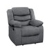 Homelegance Discus Glider Fabric Recliner 9526GY-1 IMAGE 2