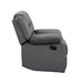 Homelegance Discus Glider Fabric Recliner 9526GY-1 IMAGE 3