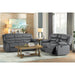 Homelegance Discus Reclining Fabric Loveseat 9526GY-2 IMAGE 5