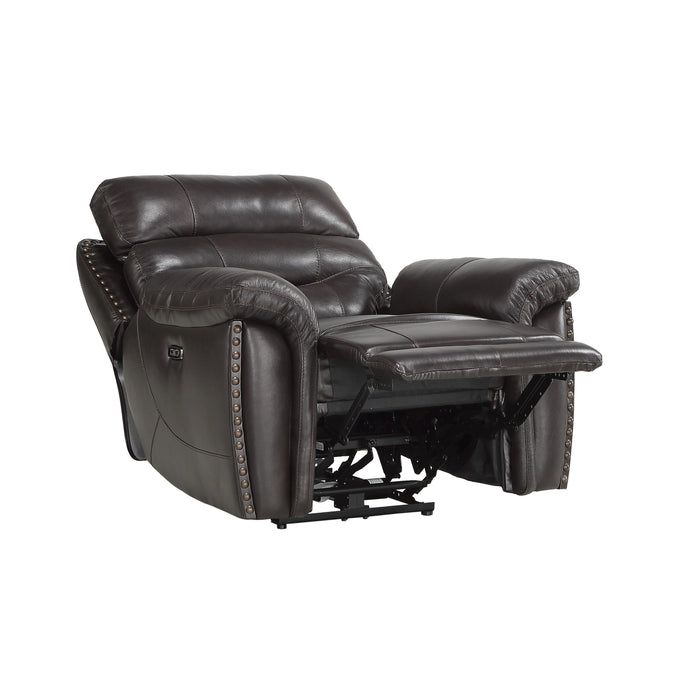 Homelegance Lance Power Leather Recliner 9527BRW-1PWH IMAGE 4