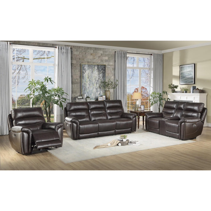 Homelegance Lance Power Leather Recliner 9527BRW-1PWH IMAGE 6