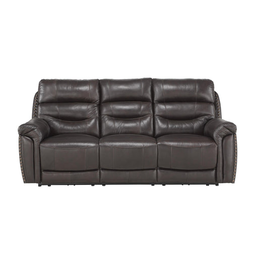 Homelegance Lance Power Reclining Leather Sofa 9527BRW-3PWH IMAGE 1