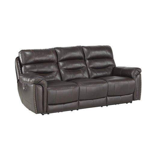 Homelegance Lance Power Reclining Leather Sofa 9527BRW-3PWH IMAGE 2