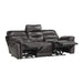 Homelegance Lance Power Reclining Leather Sofa 9527BRW-3PWH IMAGE 3