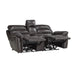 Homelegance Lance Power Reclining Leather Loveseat 9527BRW-2PWH IMAGE 3