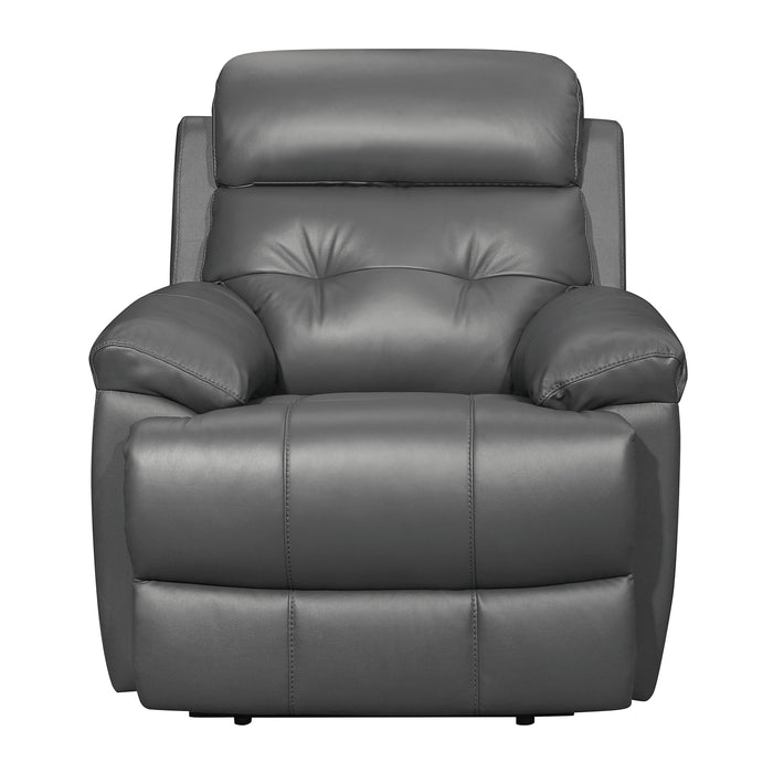 Homelegance Lambent Leather Recliner 9529DGY-1 IMAGE 1