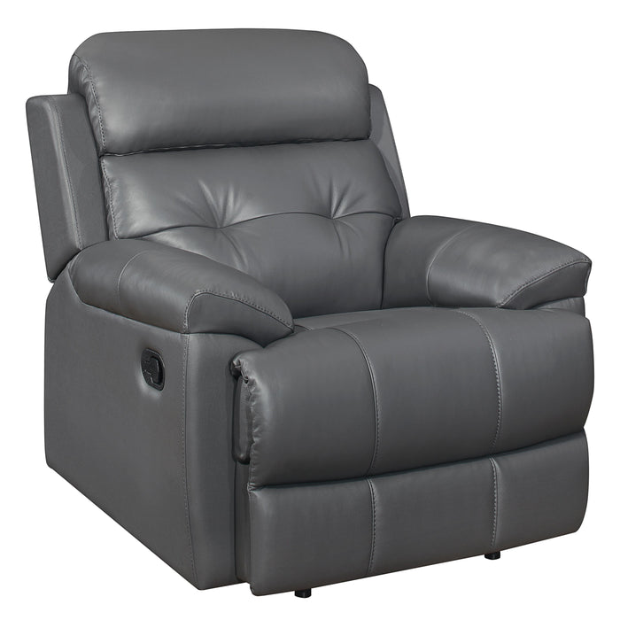 Homelegance Lambent Leather Recliner 9529DGY-1 IMAGE 2