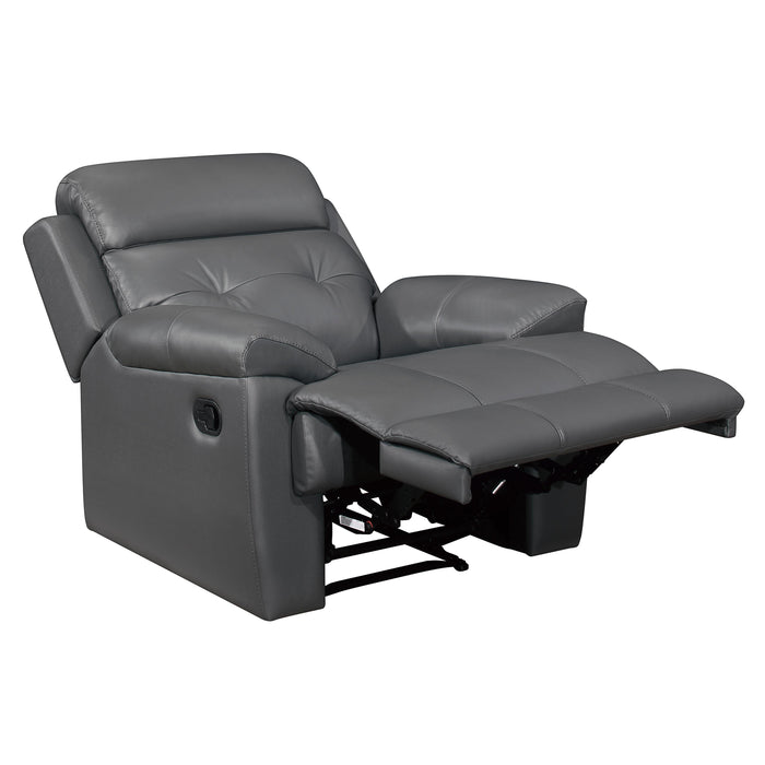 Homelegance Lambent Leather Recliner 9529DGY-1 IMAGE 4