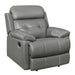 Homelegance Lambent Leather Recliner 9529GRY-1 IMAGE 2