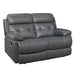 Homelegance Lambent Reclining Leather Loveseat 9529DGY-2 IMAGE 2