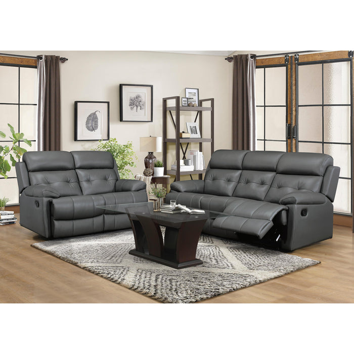 Homelegance Lambent Reclining Leather Loveseat 9529DGY-2 IMAGE 4