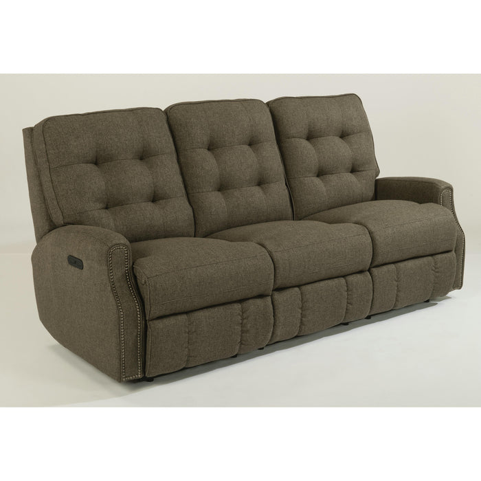 Flexsteel Devon Power Reclining Fabric Sofa 2881-62M-296-02 IMAGE 2