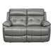 Homelegance Lambent Reclining Leather Loveseat 9529GRY-2 IMAGE 1