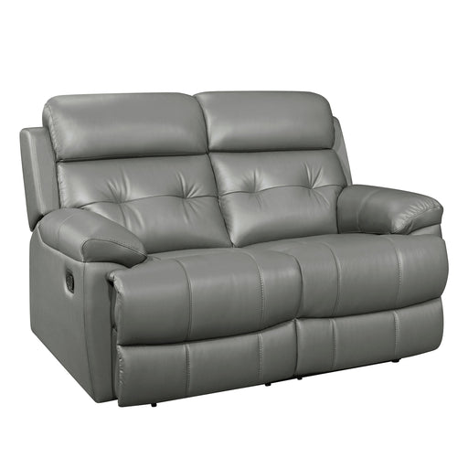 Homelegance Lambent Reclining Leather Loveseat 9529GRY-2 IMAGE 2