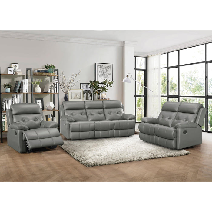 Homelegance Lambent Reclining Leather Loveseat 9529GRY-2 IMAGE 5