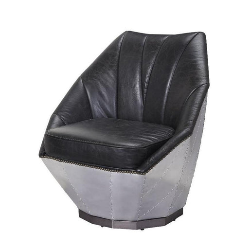 Acme Furniture Brancaster Stationary Leather Accent Chair 59622 IMAGE 2