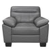 Homelegance Denizen Stationary Leather Chair 9537DGY-1 IMAGE 1