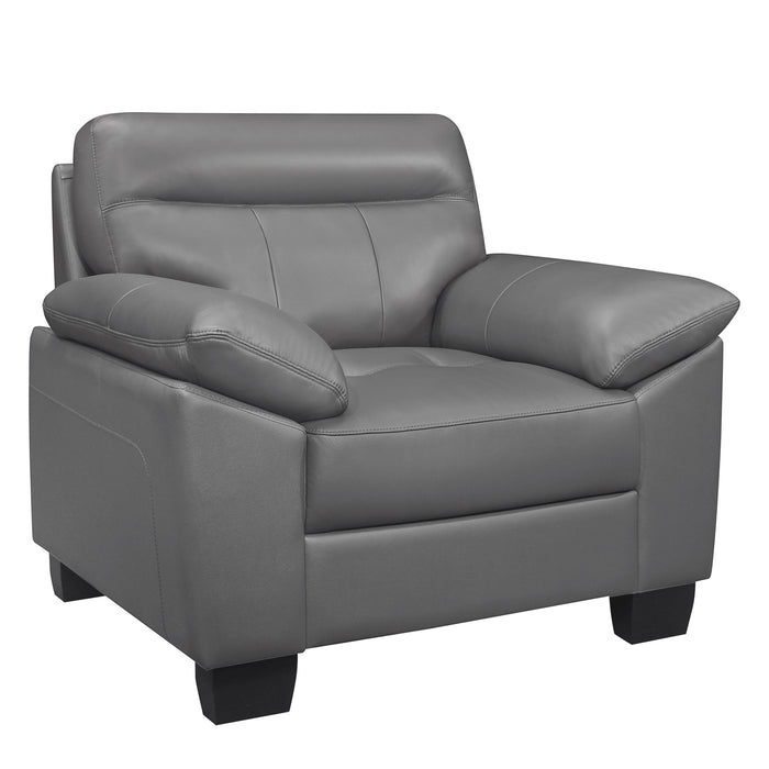 Homelegance Denizen Stationary Leather Chair 9537DGY-1 IMAGE 2