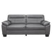 Homelegance Denizen Stationary Leather Sofa 9537DGY-3 IMAGE 1