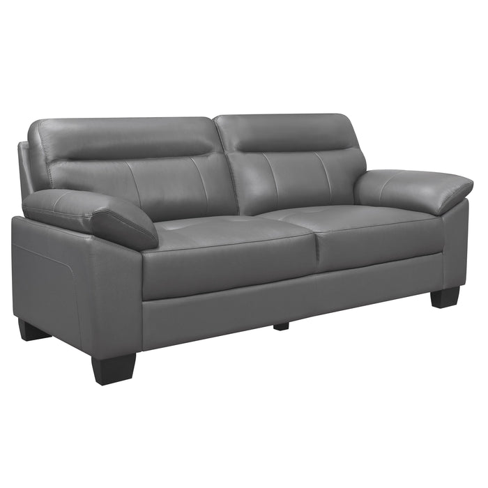 Homelegance Denizen Stationary Leather Sofa 9537DGY-3 IMAGE 2