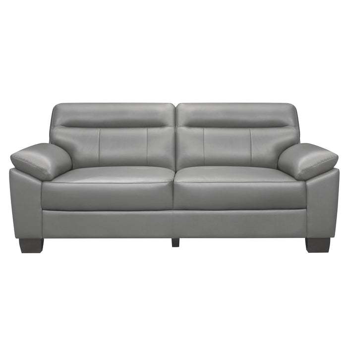 Homelegance Denizen Stationary Leather Sofa 9537GRY-3 IMAGE 1