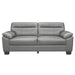 Homelegance Denizen Stationary Leather Sofa 9537GRY-3 IMAGE 1