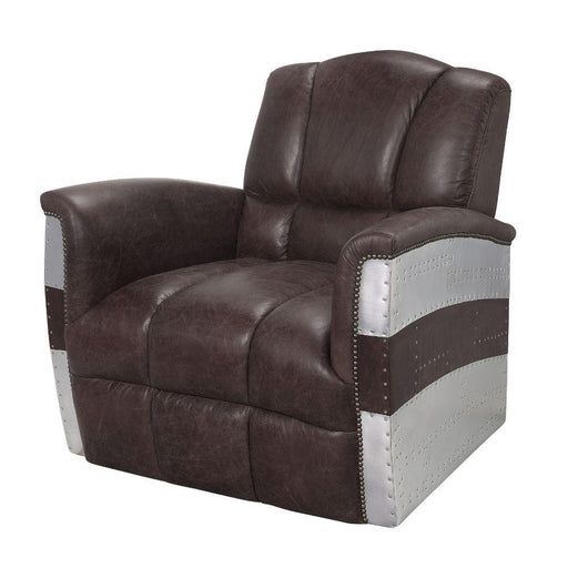 Acme Furniture Brancaster Stationary Leather Accent Chair 59716 IMAGE 2