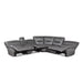 Homelegance Dyersburg Power Reclining Leather Look 6 pc Sectional 9579GRY*6LRRRPW IMAGE 3