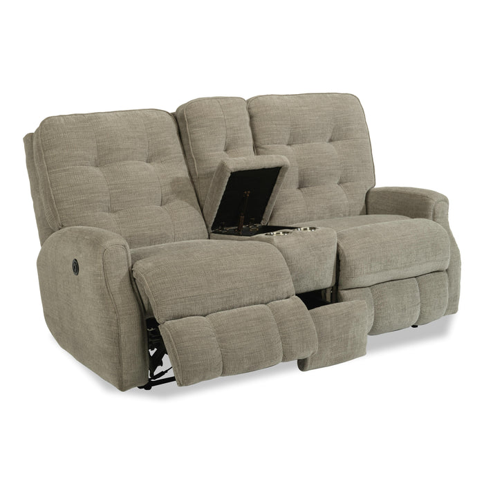 Flexsteel Devon Power Reclining Fabric Loveseat 2882-601M-590-01 IMAGE 3