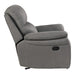 Homelegance Longvale Glider Fabric Recliner 9580GY-1 IMAGE 3