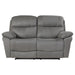 Homelegance Longvale Power Reclining Fabric Loveseat 9580GY-2PWH IMAGE 1