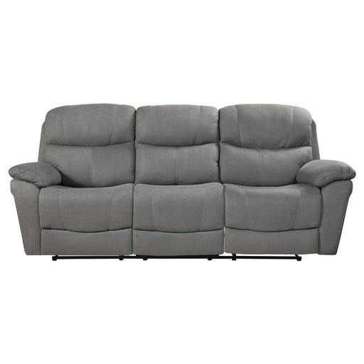 Homelegance Longvale Reclining Fabric Sofa 9580GY-3 IMAGE 1