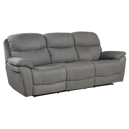 Homelegance Longvale Power Reclining Fabric Sofa 9580GY-3PWH IMAGE 2