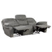 Homelegance Longvale Power Reclining Fabric Sofa 9580GY-3PWH IMAGE 3