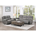 Homelegance Longvale Power Reclining Fabric Sofa 9580GY-3PWH IMAGE 6