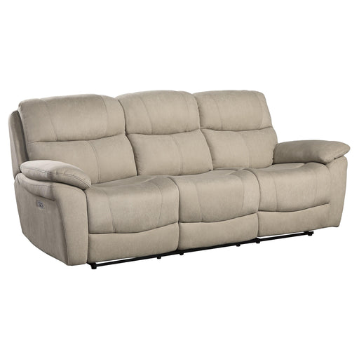 Homelegance Longvale Power Reclining Fabric Sofa 9580TN-3PWH IMAGE 2