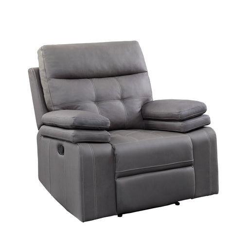 Homelegance Millington Power Leather Look Recliner 9590GY-1PWH IMAGE 2