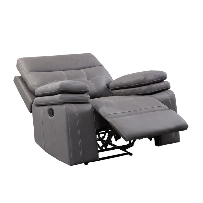 Homelegance Millington Power Leather Look Recliner 9590GY-1PWH IMAGE 3