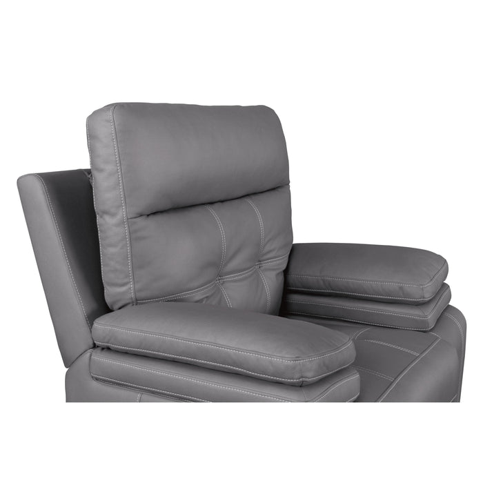 Homelegance Millington Power Leather Look Recliner 9590GY-1PWH IMAGE 6