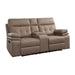 Homelegance Millington Reclining Leather Look Loveseat 9590BR-2 IMAGE 2