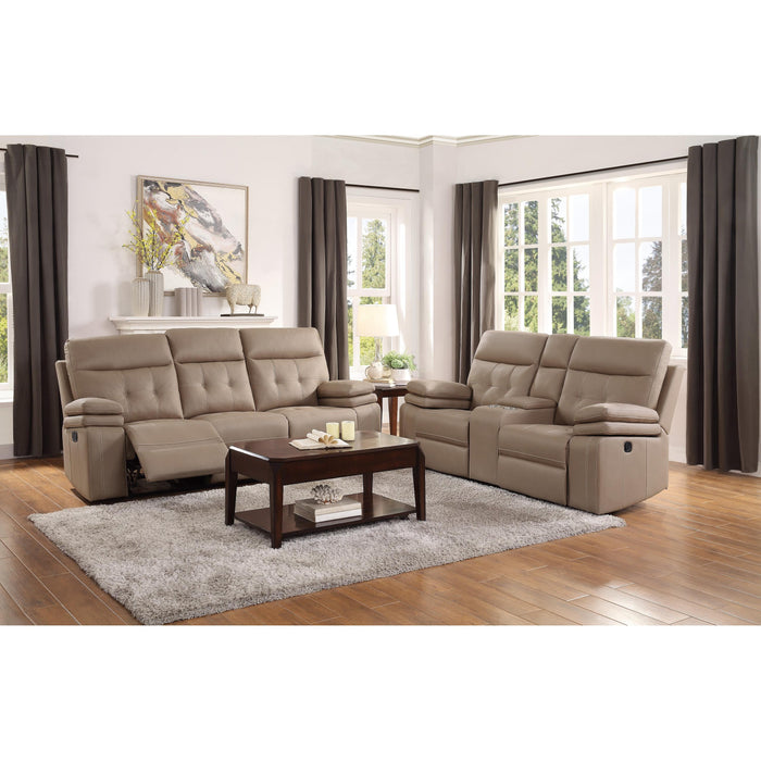 Homelegance Millington Reclining Leather Look Loveseat 9590BR-2 IMAGE 6